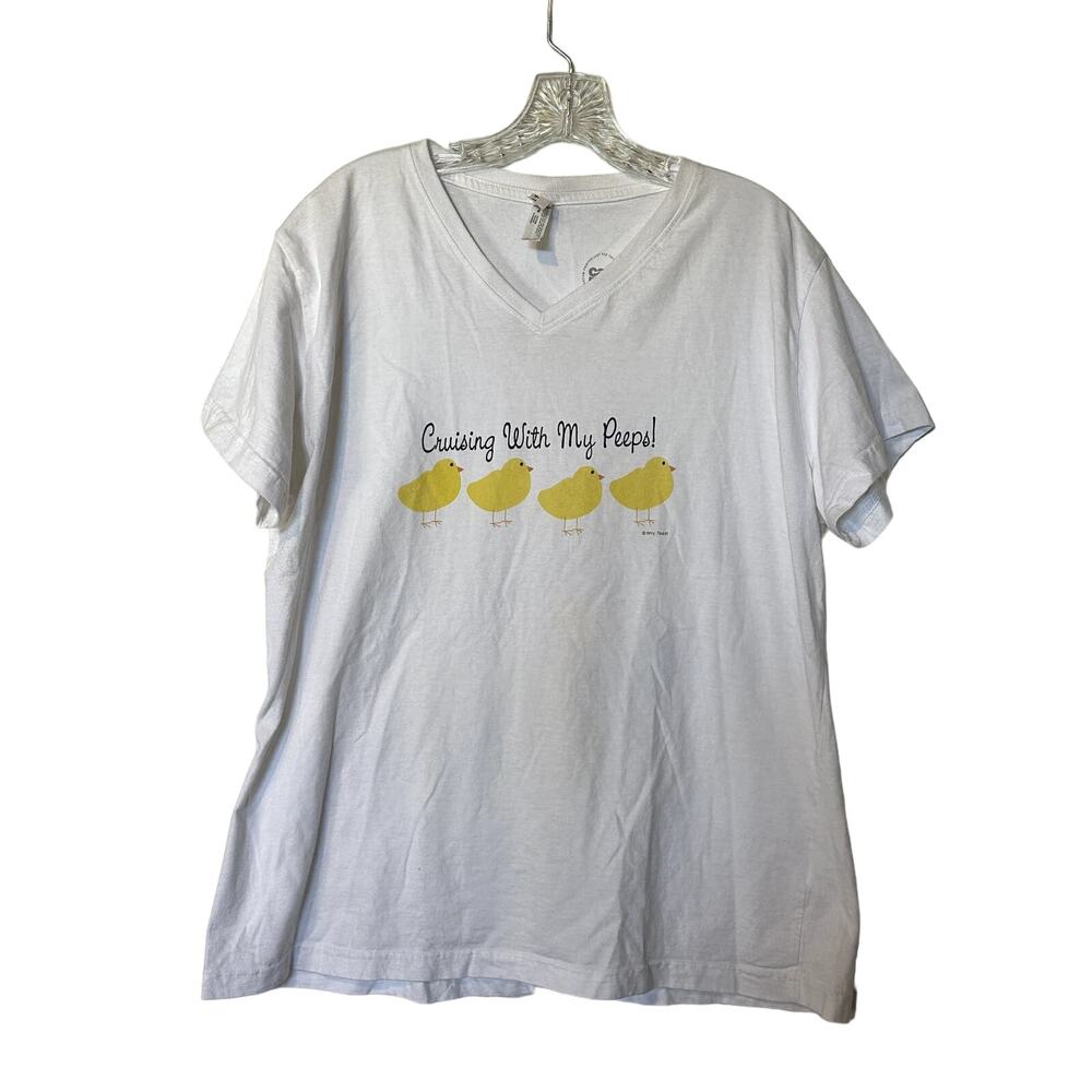 Live and Tell Cafe Press L.A.T Apparel Cruising With My Peeps 2X Peekaboo Back T